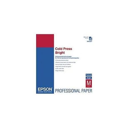 Epson Epson S042307 Epson Fine Art Paper - Letter - 8.50 in. x 11 in. - 340 g-m - Textured  Matte - 96 Percent Brightness - 25 - Pack - Bright White S042307
